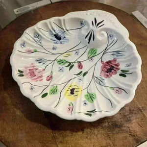 Vintage  Blue Ridge Southern Potteries Shell Dish 9 Inch Excellent